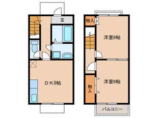 ＤＵＰＬＥＸ　ＹＡＭＡＤＡⅢＡの物件間取画像